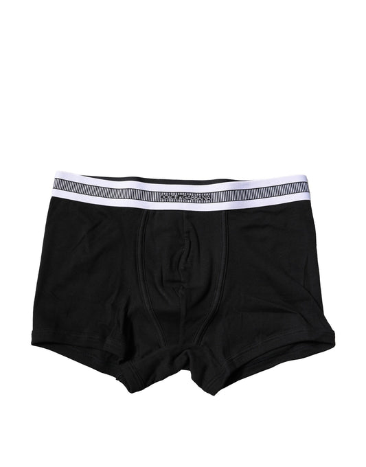 Dolce & Gabbana Black Cotton Stretch Boxer Briefs