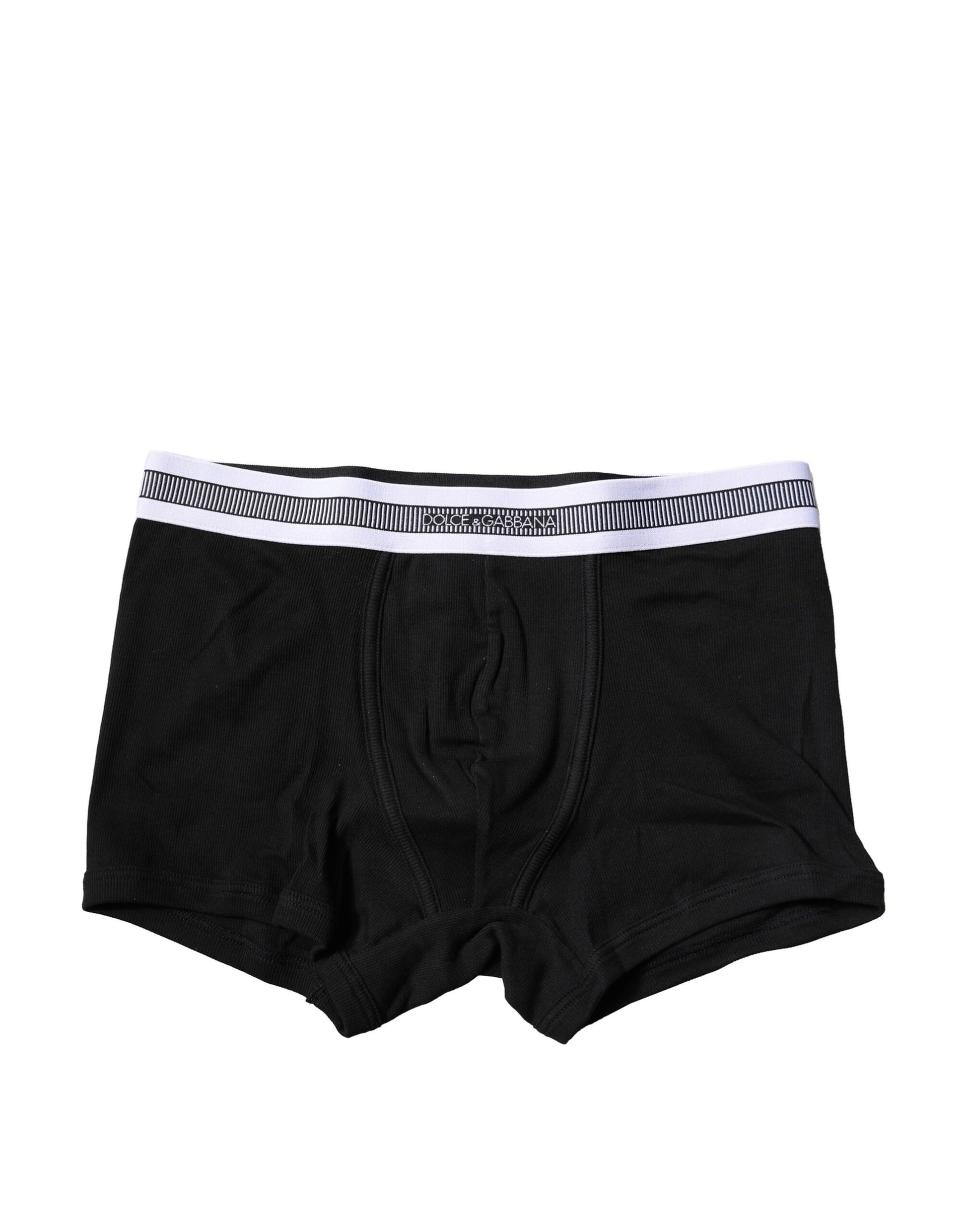 Dolce & Gabbana Black Cotton Stretch Boxer Briefs