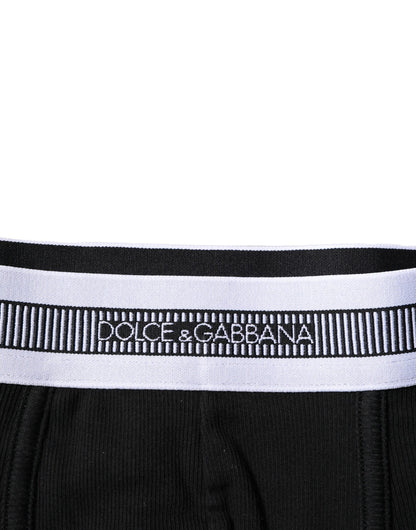 Dolce & Gabbana Black Cotton Stretch Boxer Briefs