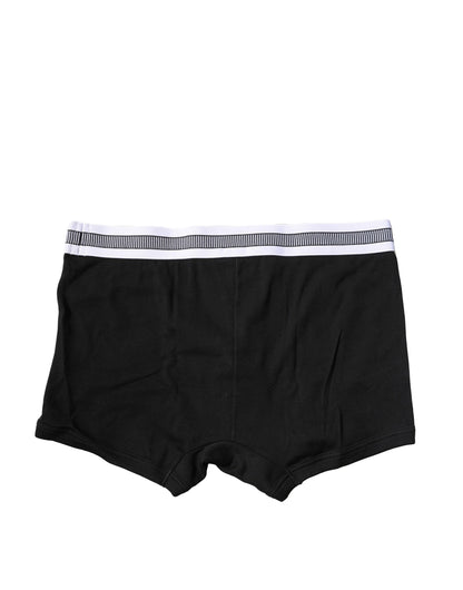 Dolce & Gabbana Black Cotton Stretch Boxer Briefs