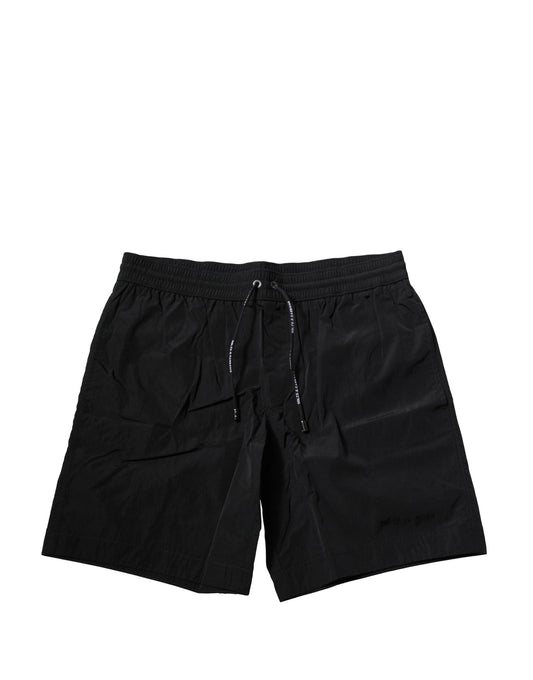 Dolce & Gabbana Black Polyester Swim Shorts for Men