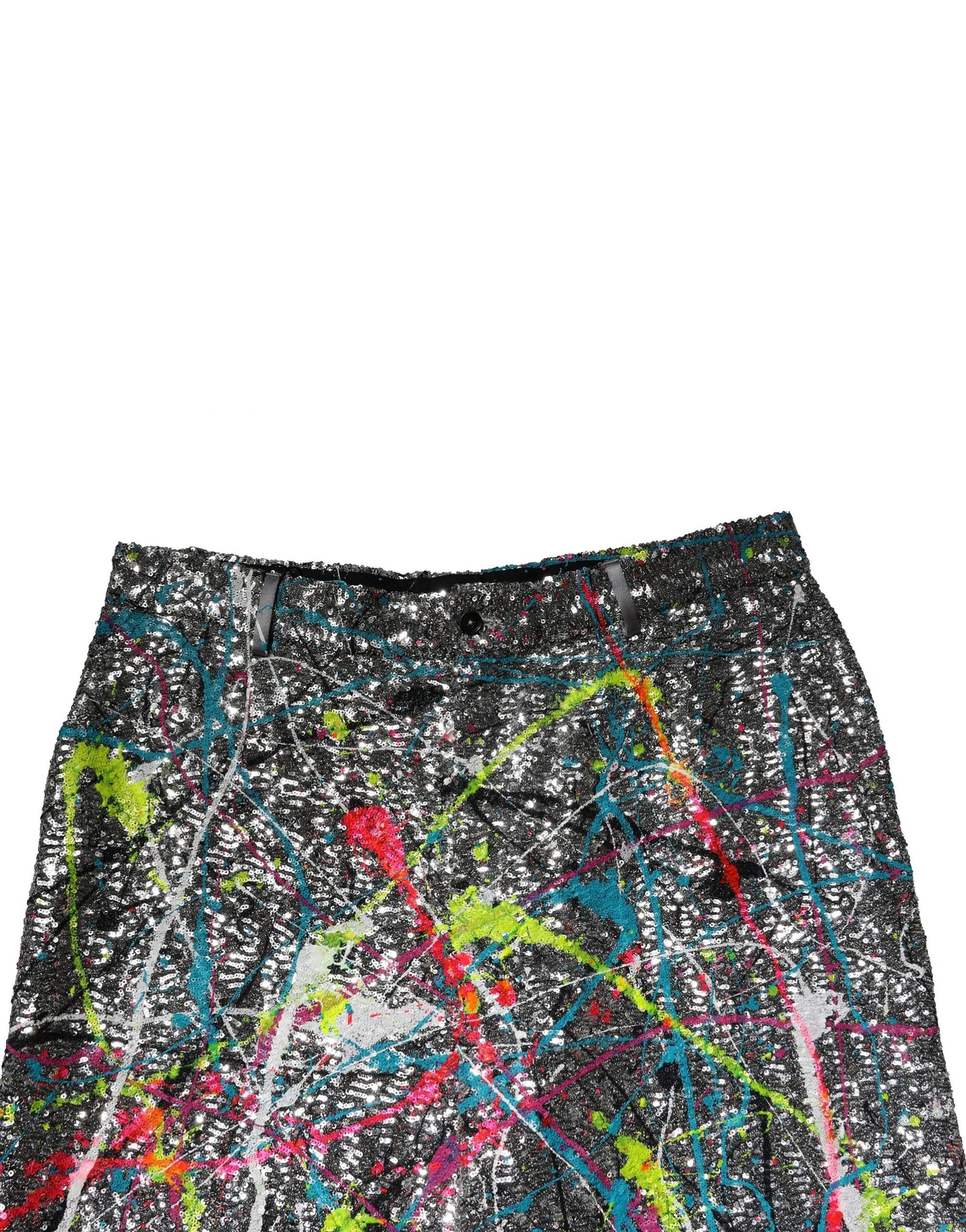 Dolce & Gabbana Multicolor Sequined Straight Pants