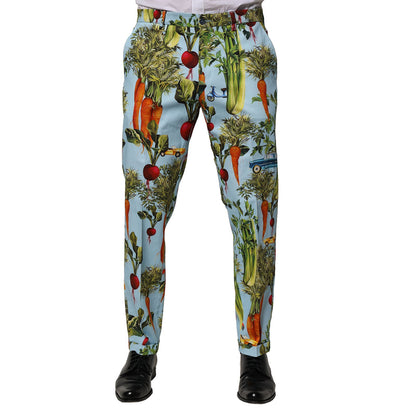 Dolce & Gabbana Multicolor Cotton Tapered Pants for Men