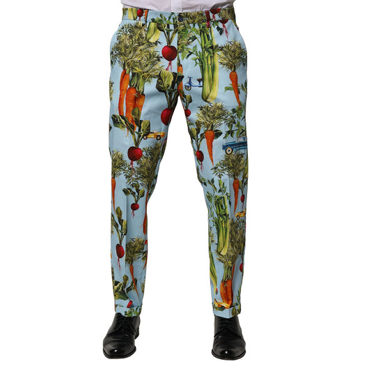 Dolce & Gabbana Multicolor Cotton Tapered Pants for Men