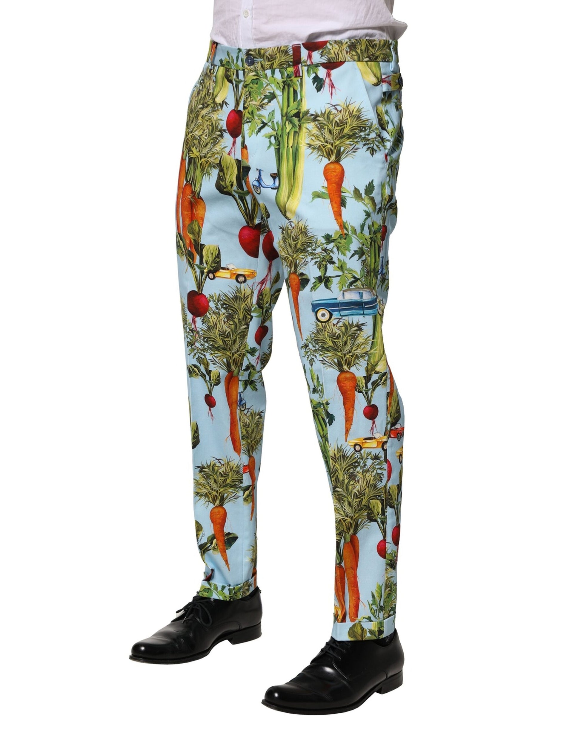 Dolce & Gabbana Multicolor Cotton Tapered Pants for Men