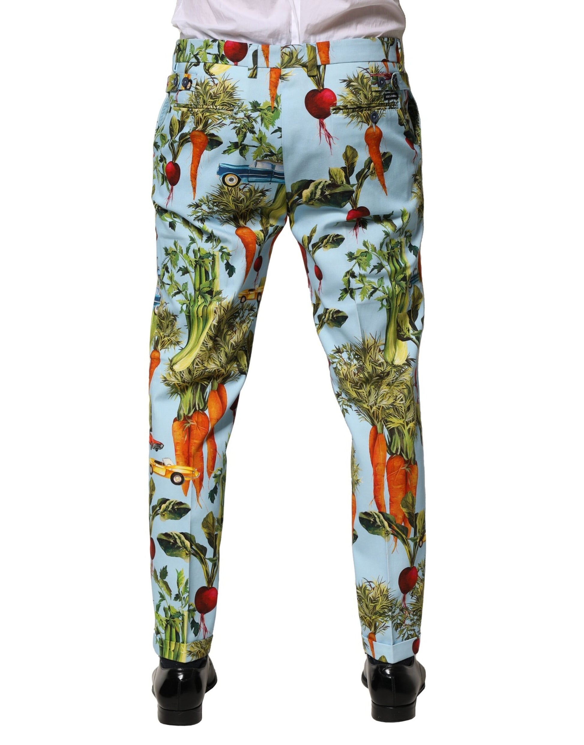 Dolce & Gabbana Multicolor Cotton Tapered Pants for Men