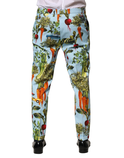 Dolce & Gabbana Multicolor Cotton Tapered Pants for Men