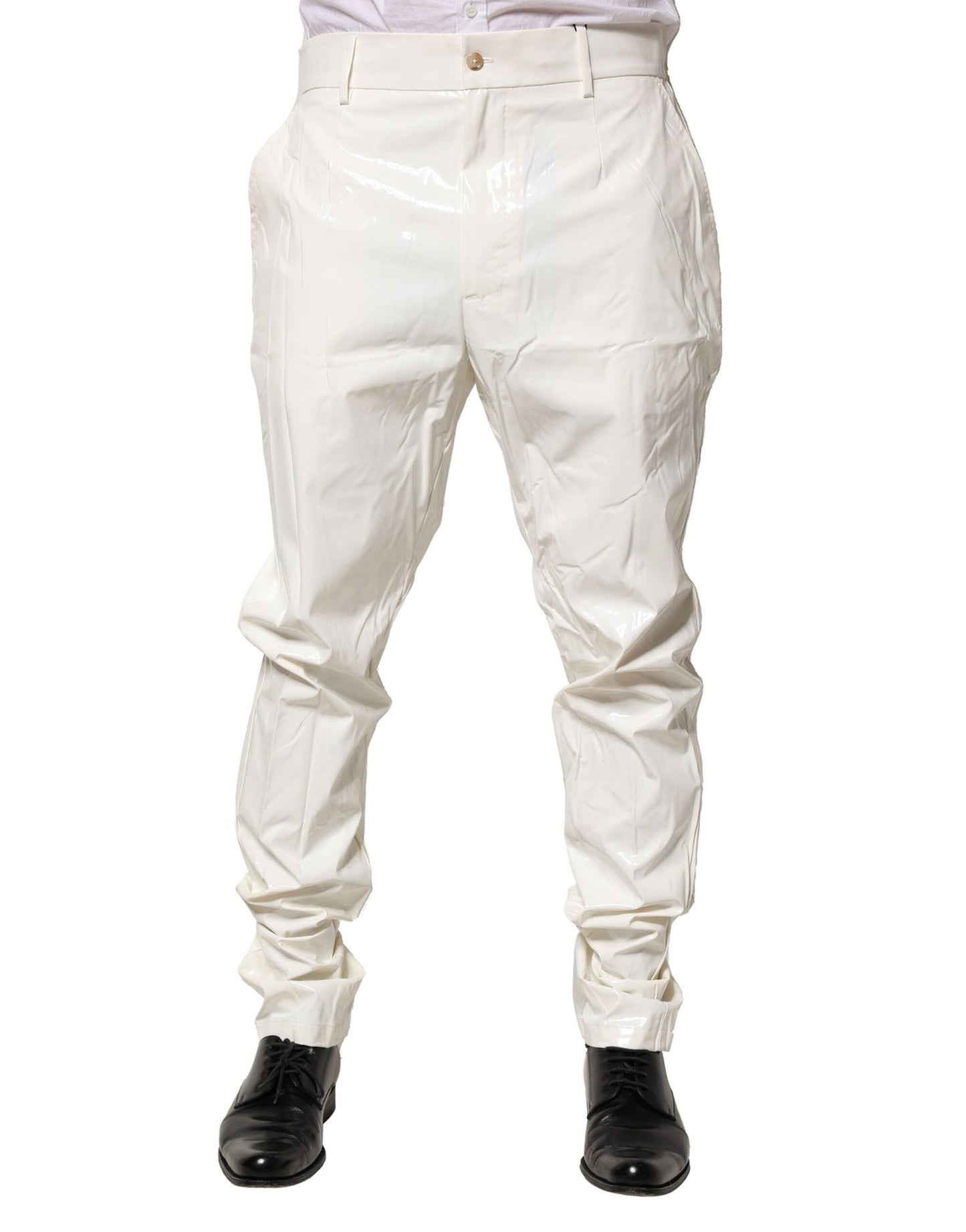 Dolce & Gabbana White Nylon Tapered Pants for Men