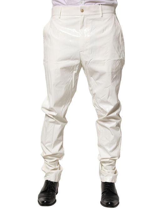Dolce & Gabbana White Nylon Tapered Pants for Men
