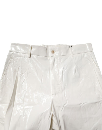 Dolce & Gabbana White Nylon Tapered Pants for Men