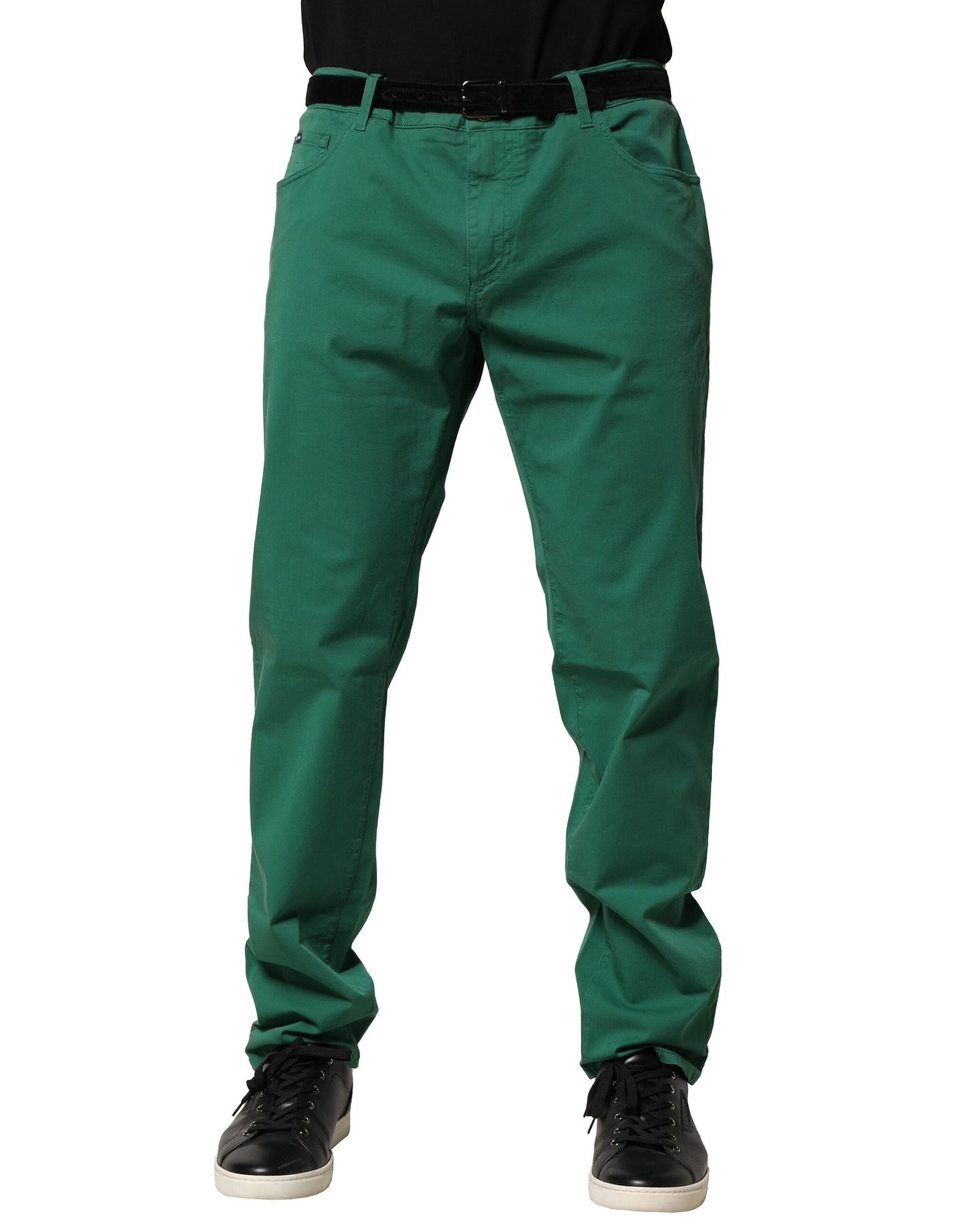 Dolce & Gabbana Green Cotton Stretch Skinny Men's Denim Jeans