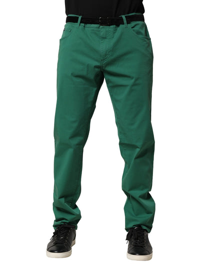 Dolce & Gabbana Green Cotton Stretch Skinny Men's Denim Jeans
