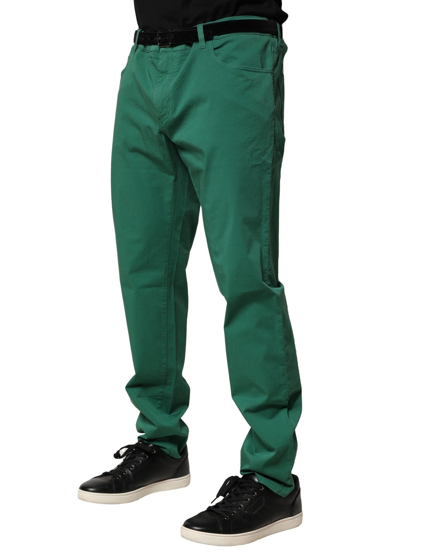 Dolce & Gabbana Green Cotton Stretch Skinny Men's Denim Jeans