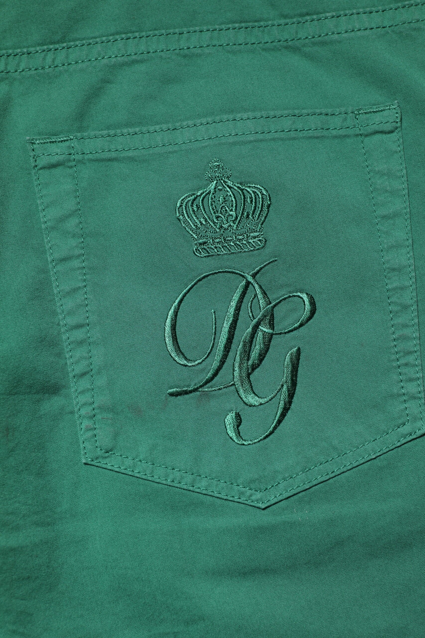 Dolce & Gabbana Green Cotton Stretch Skinny Men's Denim Jeans