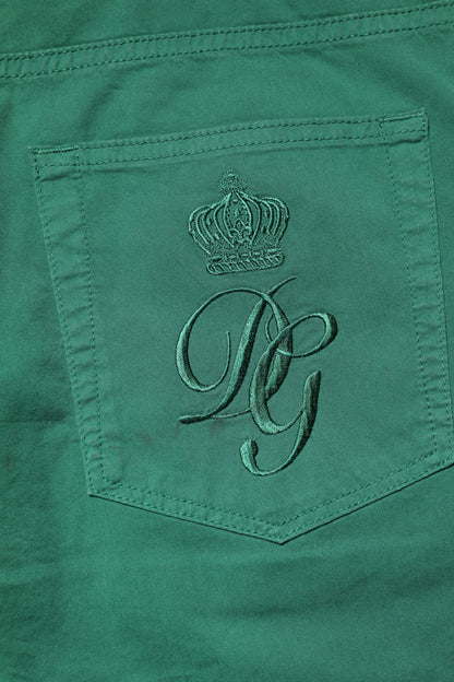 Dolce & Gabbana Green Cotton Stretch Skinny Men's Denim Jeans