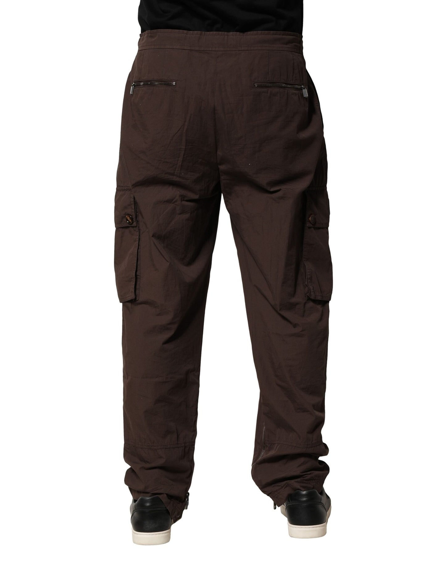 Dolce & Gabbana Brown Cotton Cargo Jogger Pants for Men