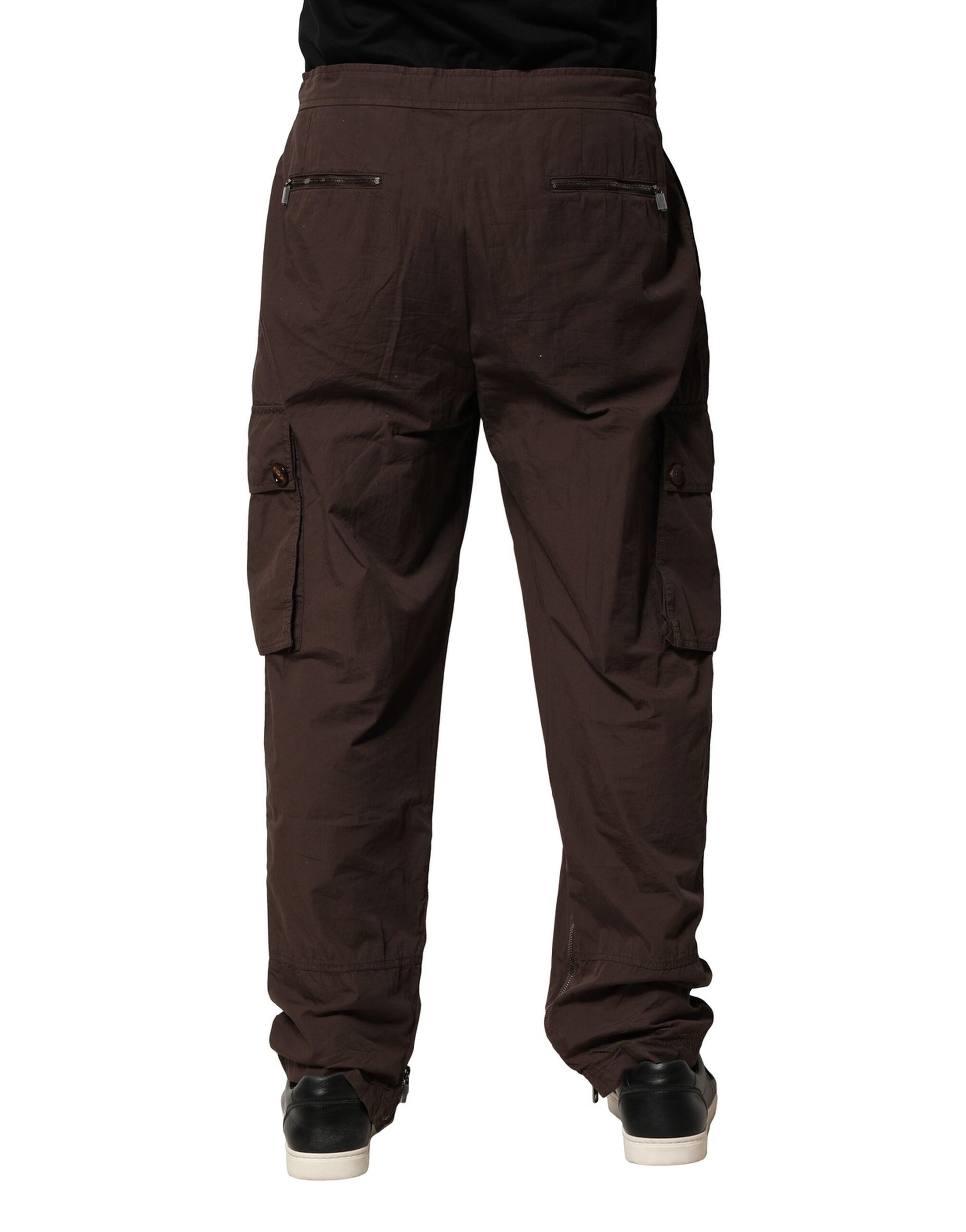 Dolce & Gabbana Brown Cotton Cargo Jogger Pants for Men