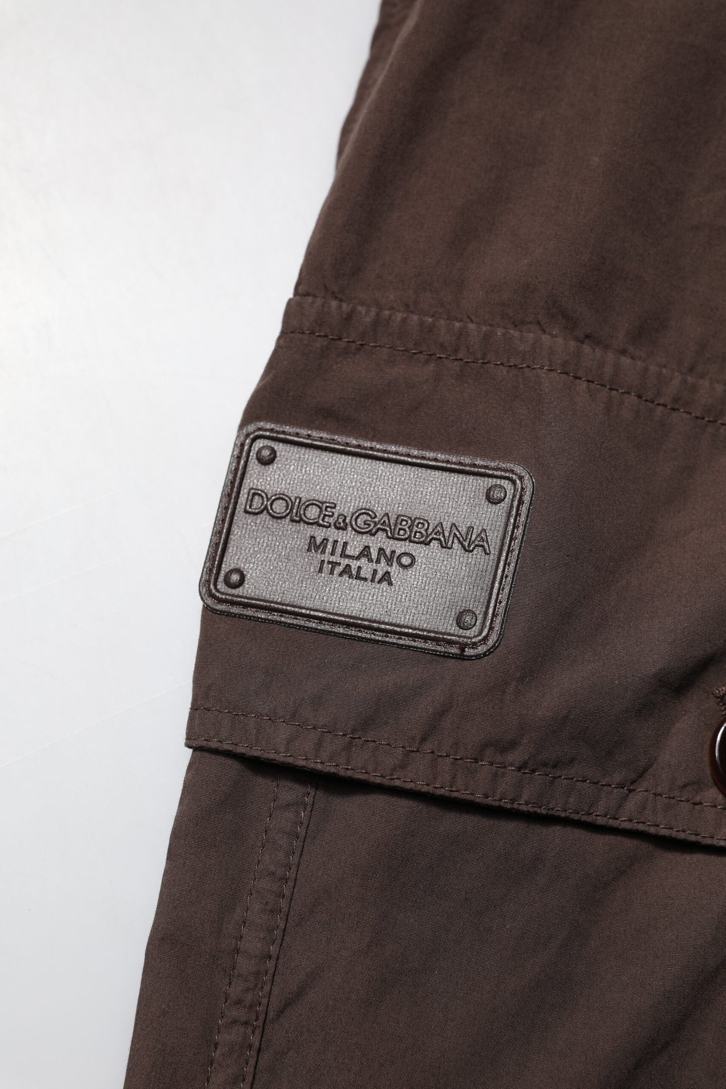Dolce & Gabbana Brown Cotton Cargo Jogger Pants for Men