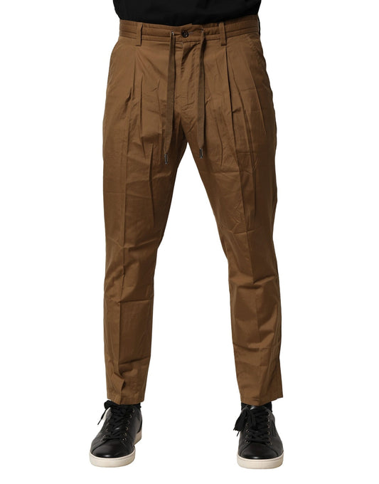 Dolce & Gabbana Brown Cotton Chino Pants for Men