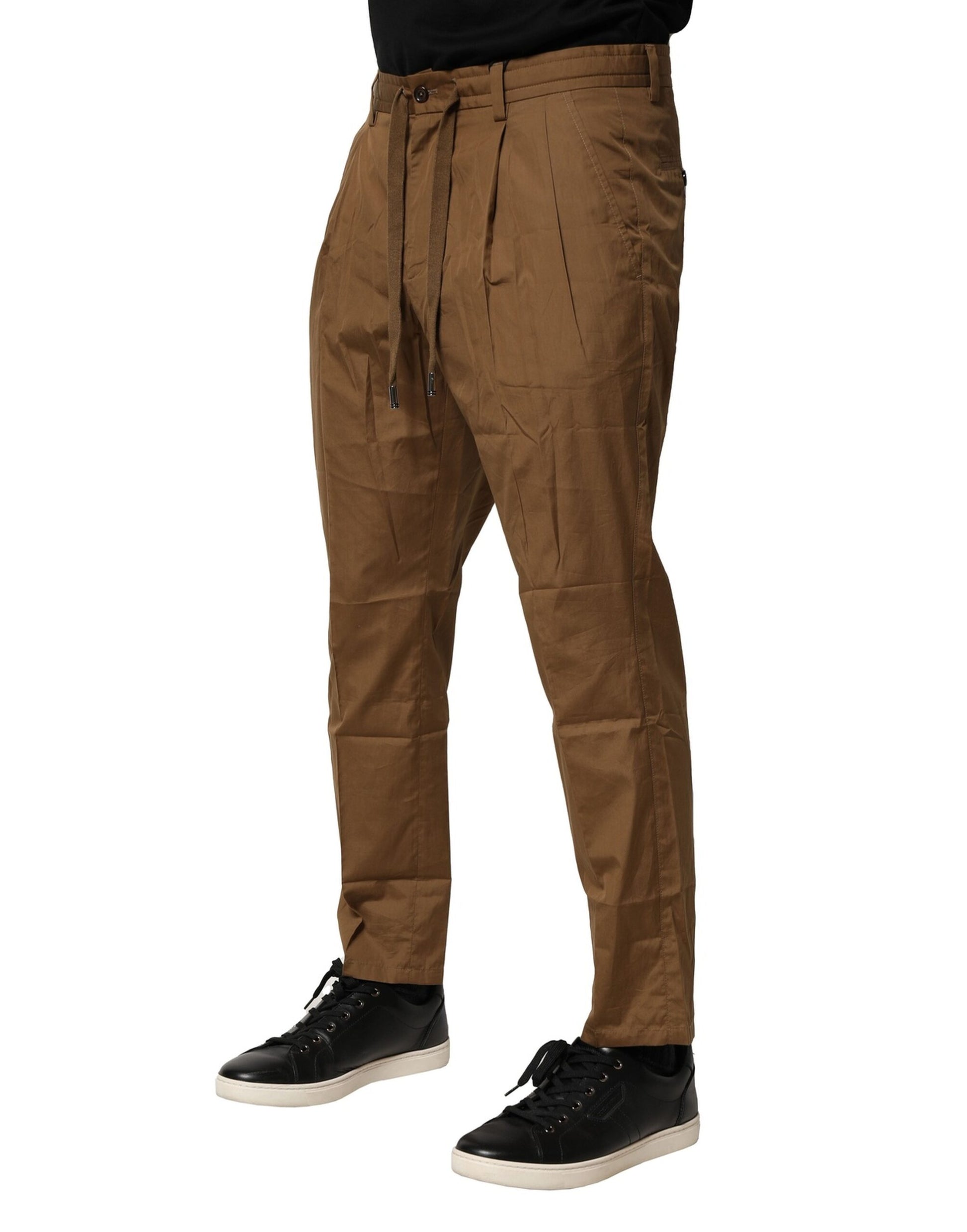 Dolce & Gabbana Brown Cotton Chino Pants for Men