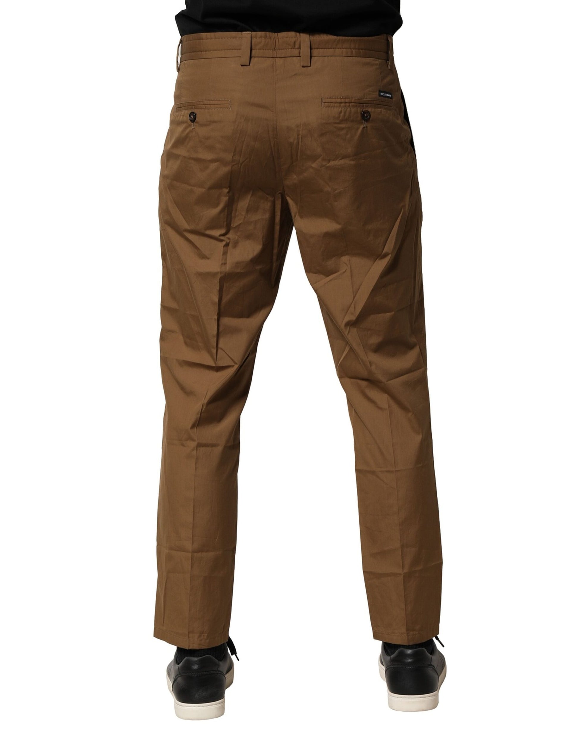 Dolce & Gabbana Brown Cotton Chino Pants for Men