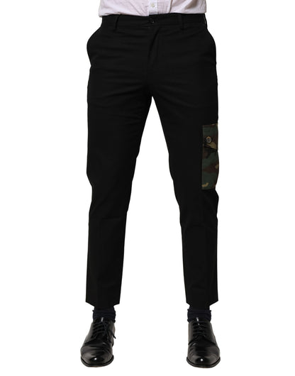 Dolce & Gabbana Black Cotton Cargo Pants for Men