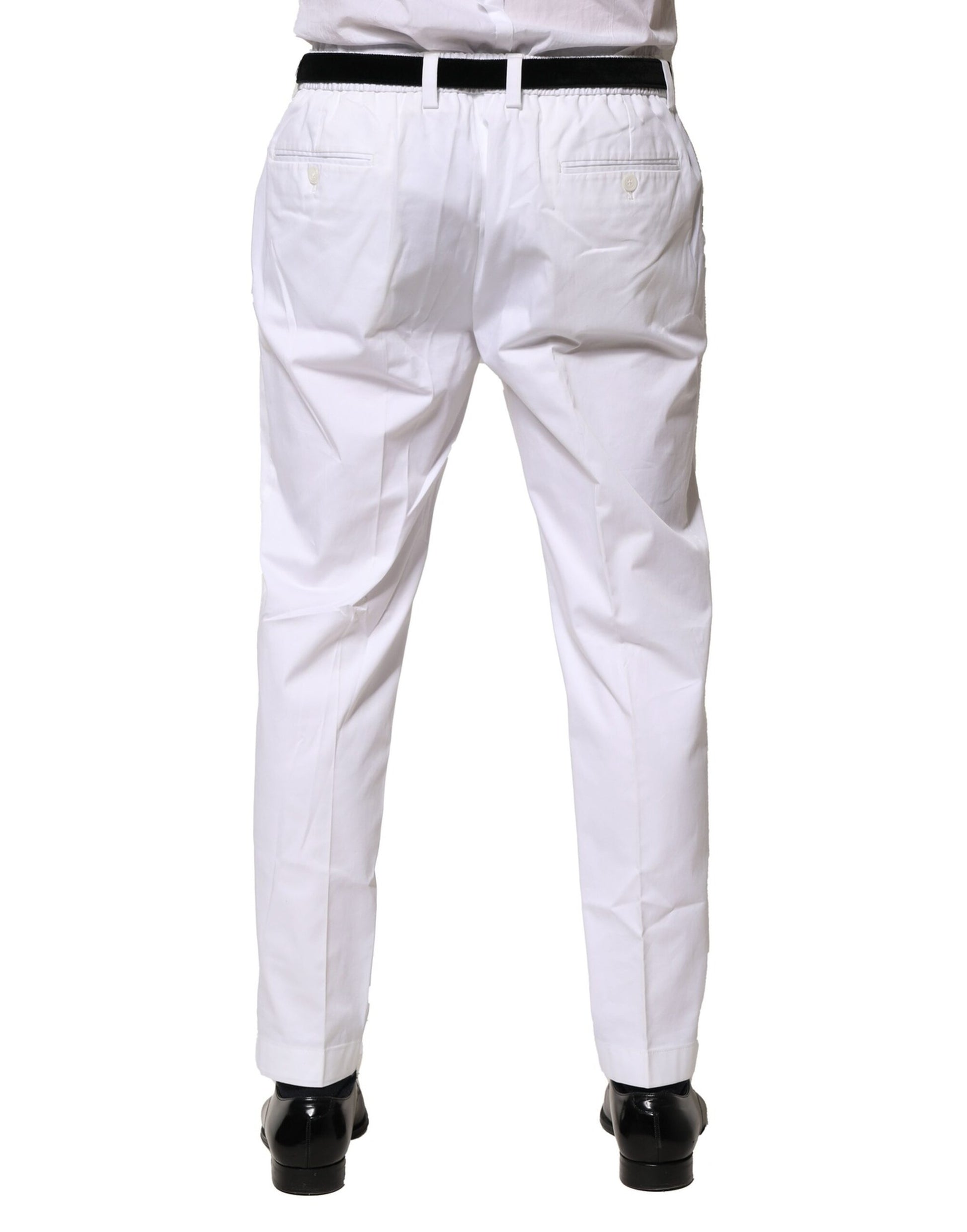 Dolce & Gabbana White Cotton Dress Pants