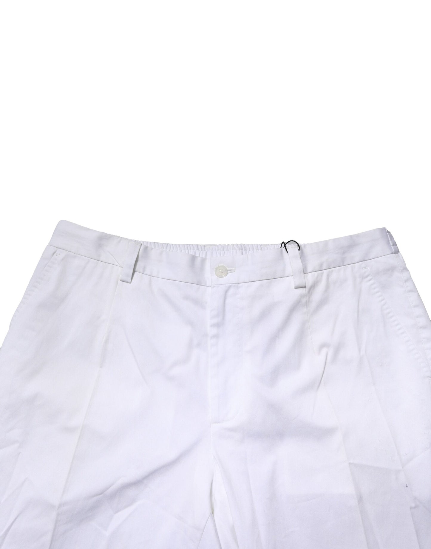 Dolce & Gabbana White Cotton Dress Pants