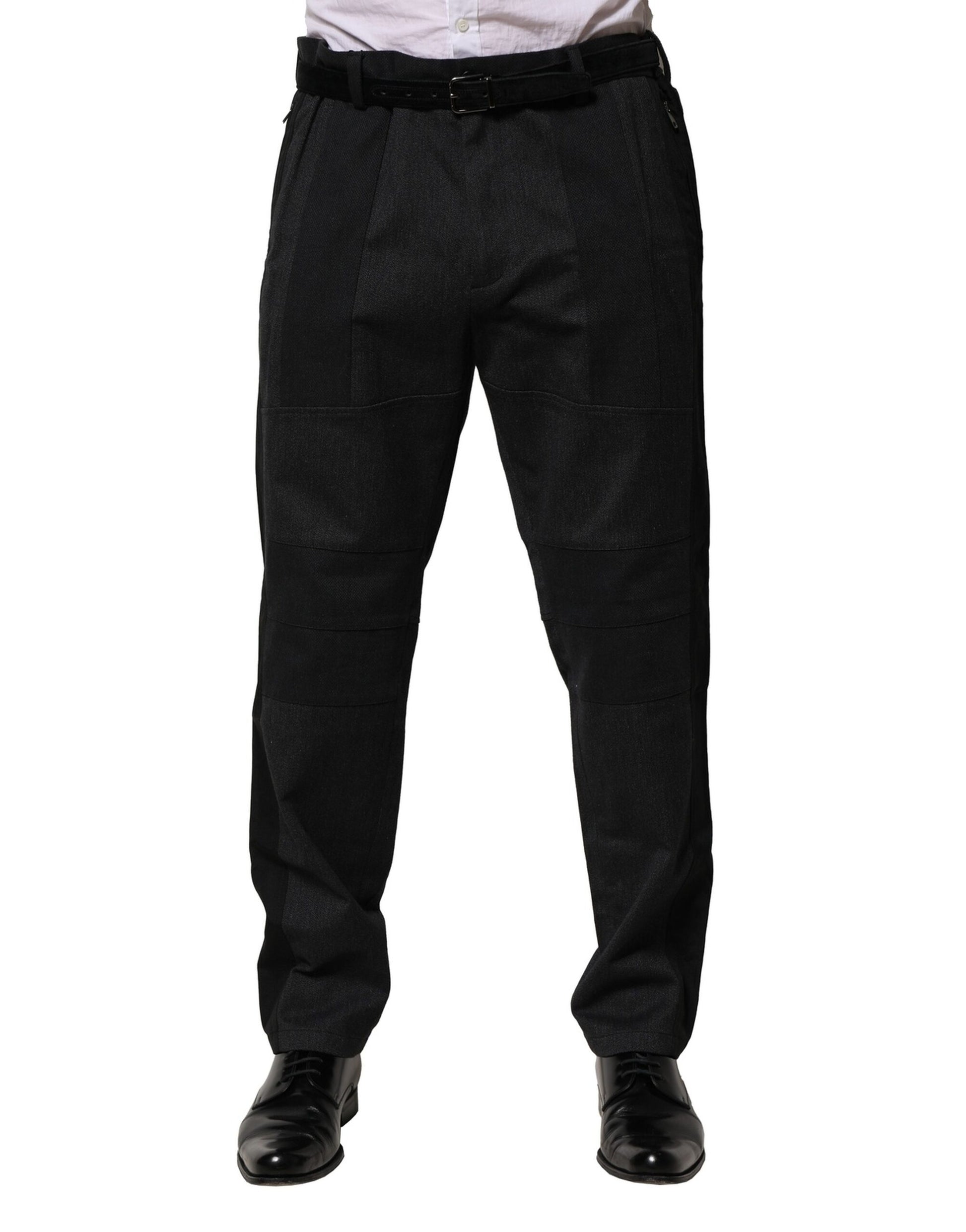 Dolce & Gabbana Black Cotton Dress Pants