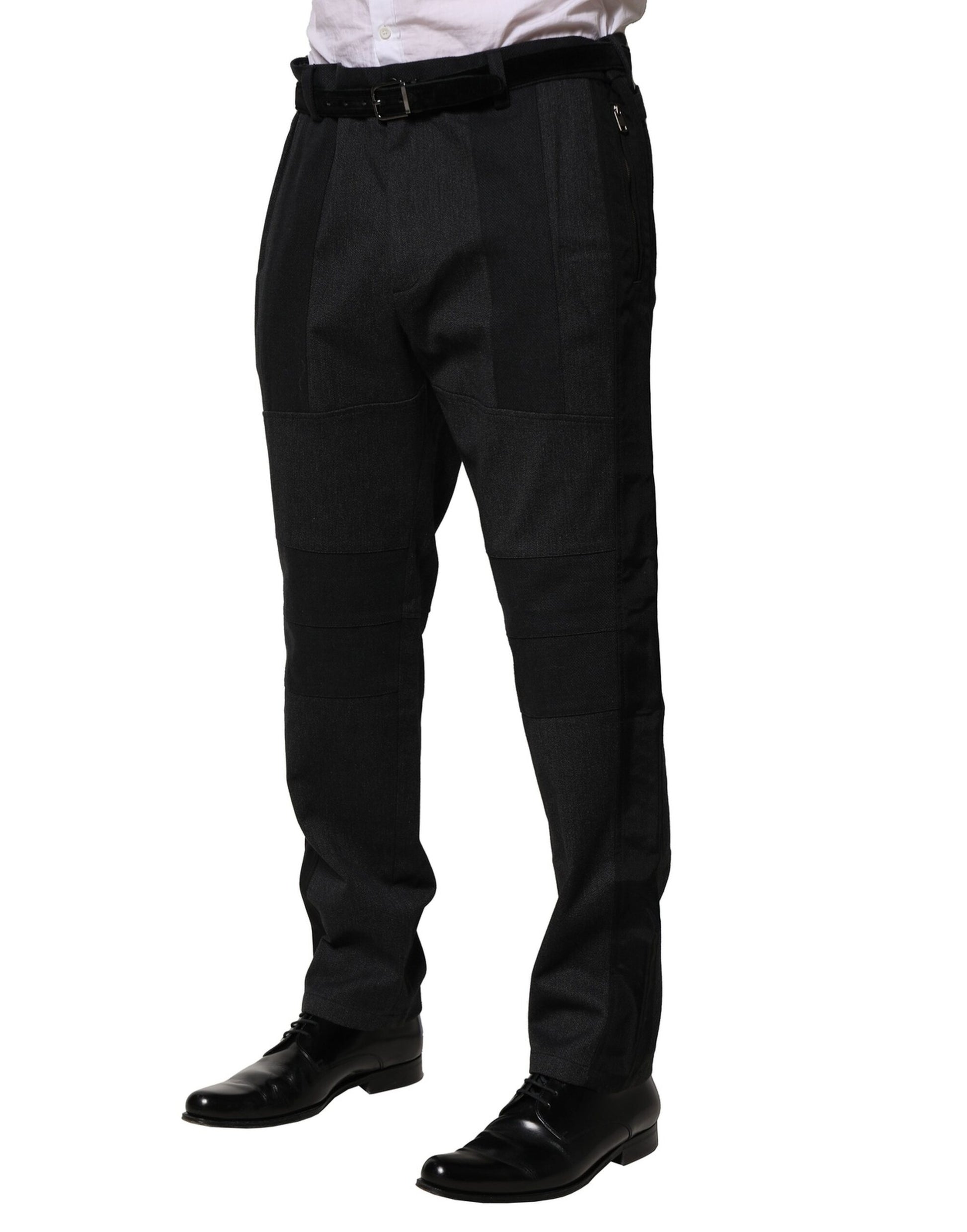 Dolce & Gabbana Black Cotton Dress Pants