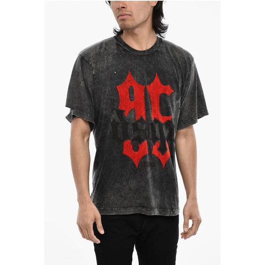 Dsquared2 Cotton Crew-neck T-shirt with Velvet Detail