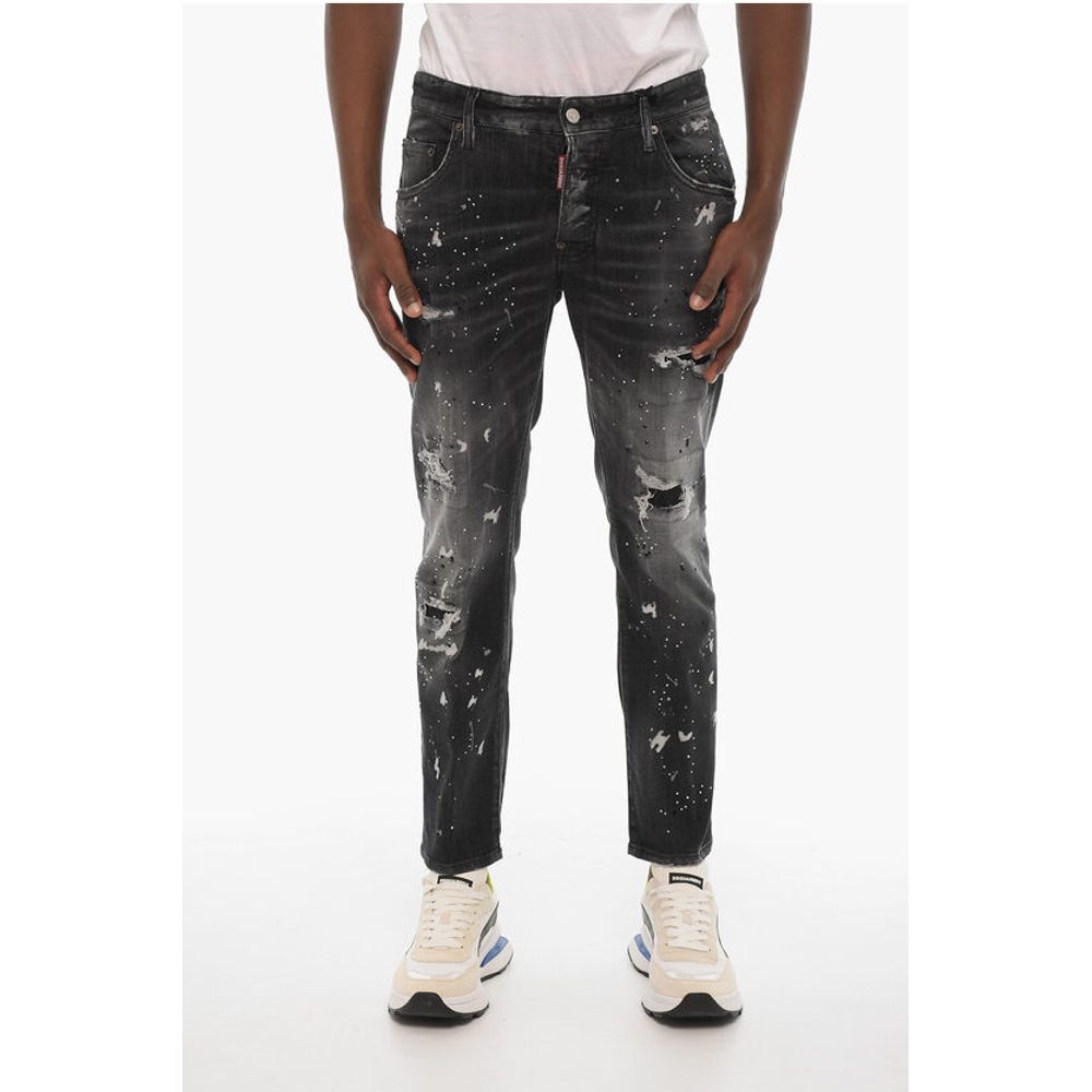 Dsquared² Rhinestone Embellished Regular Fit Jeans