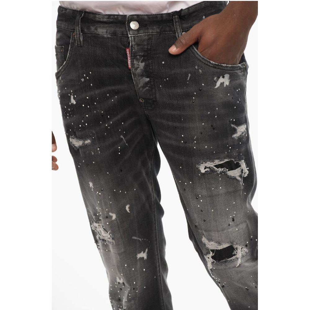 Dsquared² Rhinestone Embellished Regular Fit Jeans