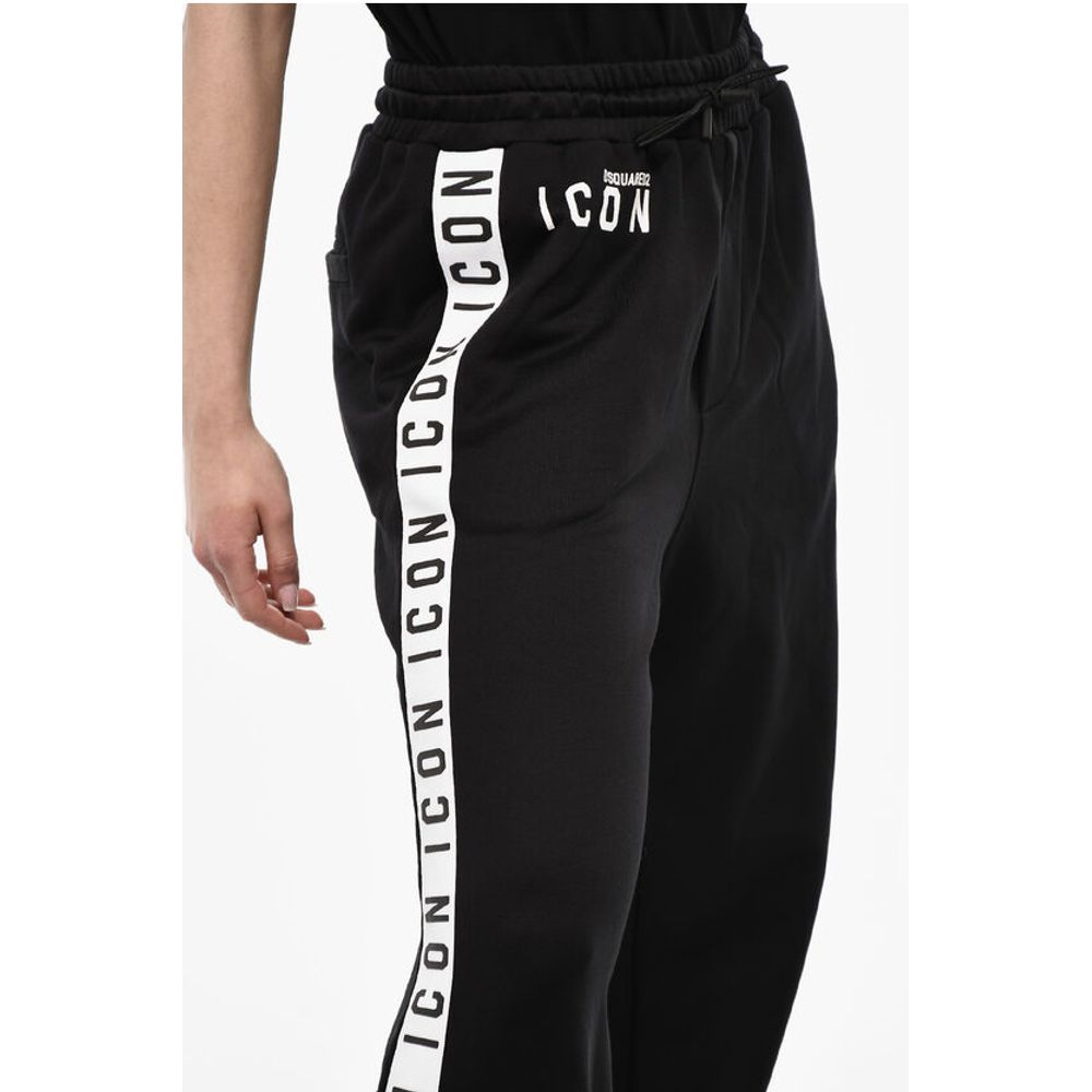Dsquared2 Black 3 Pockets Joggers with Side Logo Bands