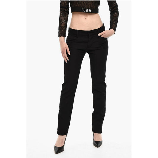 Dsquared² Virgin Wool Pants with Lace Details
