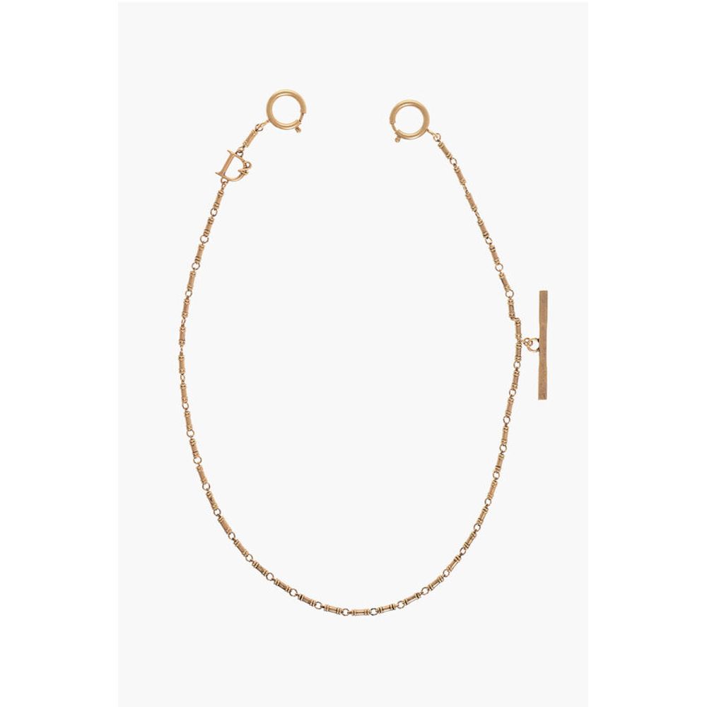 Dsquared2 Golden Effect Metal D2 Statement Pant's Chain