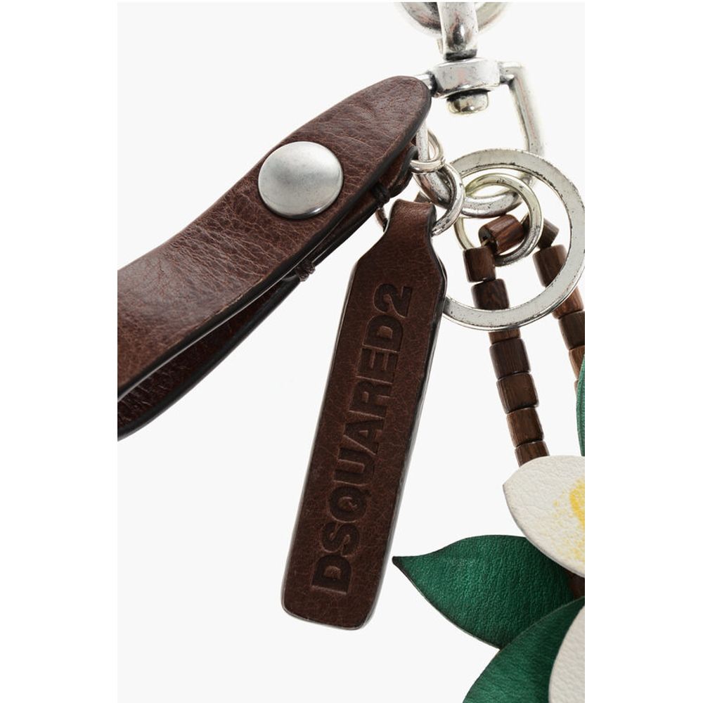 Dsquared² ALOHA SPIRIT Keyring with Leather Pendants