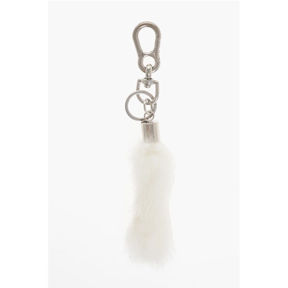 Dsquared2 Metal Keyring with Real Fur Pendant - A Statement Accessory