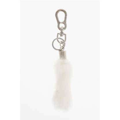 Dsquared2 Metal Keyring with Real Fur Pendant - A Statement Accessory