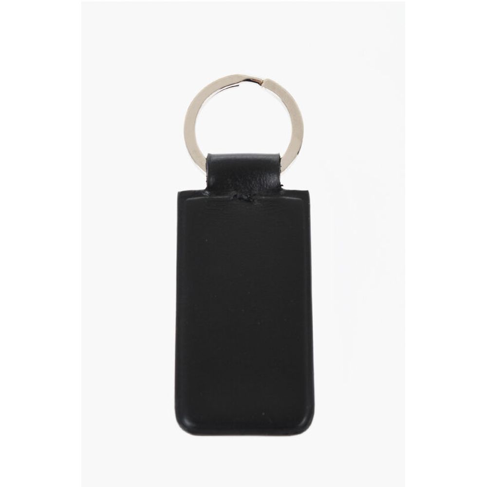 Corneliani Black Leather Ring Key