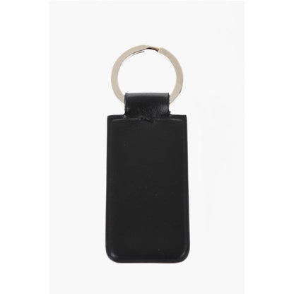 Corneliani Black Leather Ring Key
