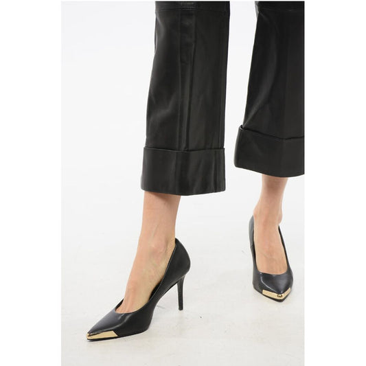 Dsquared2 Leather Bootcut Cropped Fit Pants