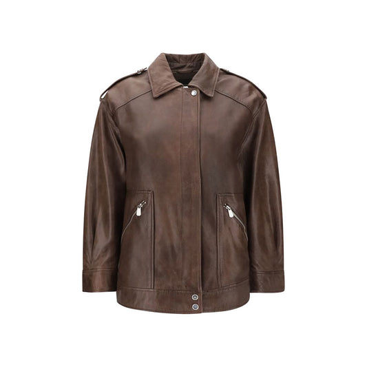 PINKO Statement-Making Leather Jacket