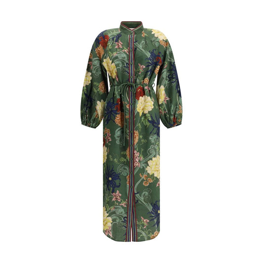 Alemais Green Avery Chemisier Long Sleeved Dress