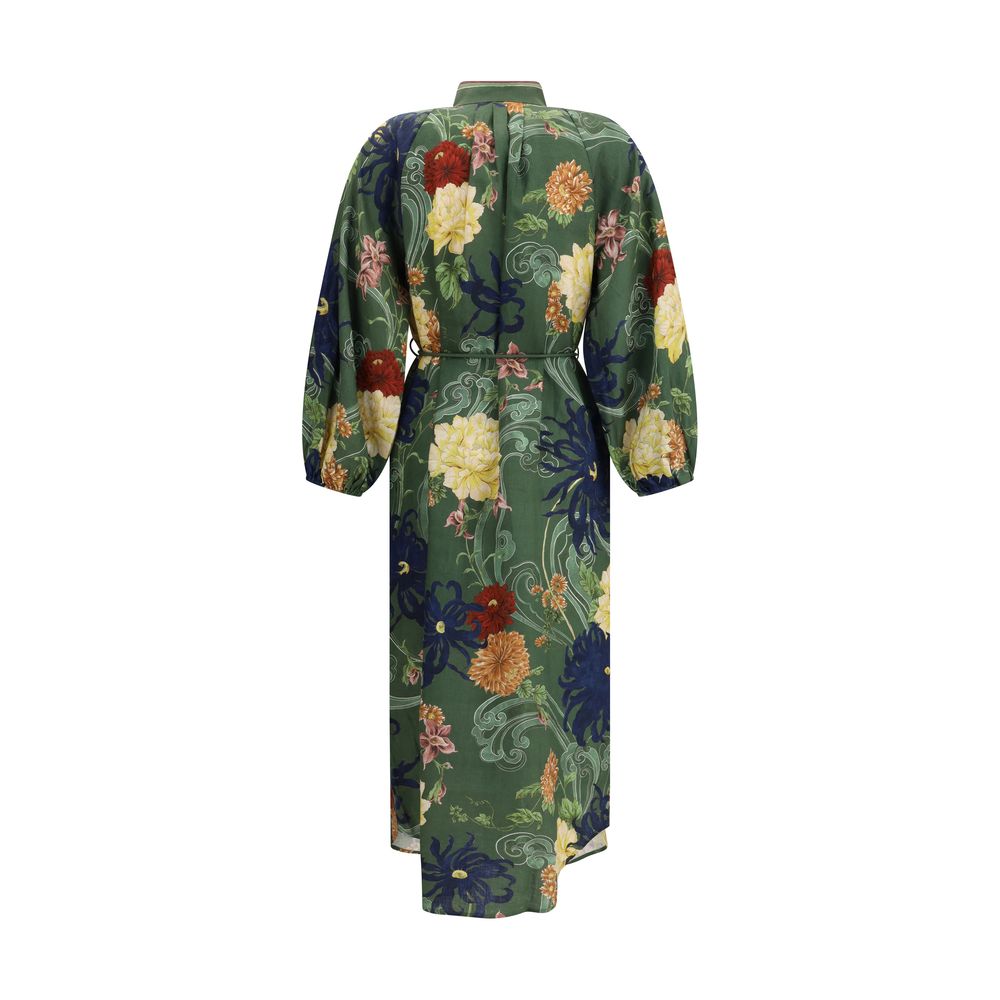 Alemais Green Avery Chemisier Long Sleeved Dress