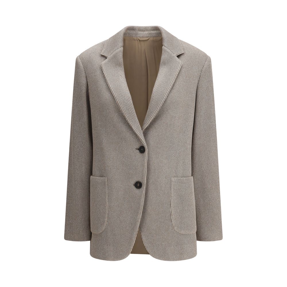 Brunello Cucinelli Ribbed Lurex Jacket