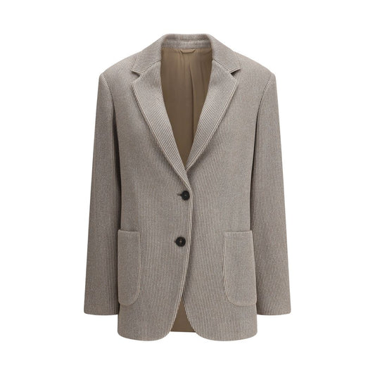 Brunello Cucinelli Ribbed Lurex Jacket
