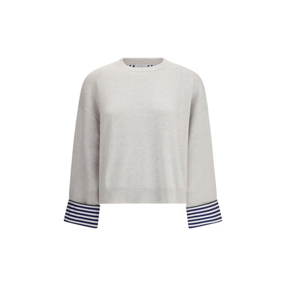 Brunello Cucinelli Cashmere Sweater with Double Sleeves