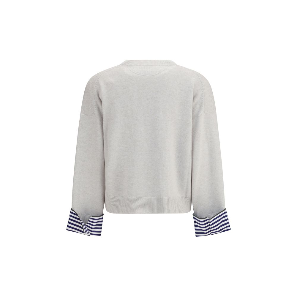 Brunello Cucinelli Cashmere Sweater with Double Sleeves
