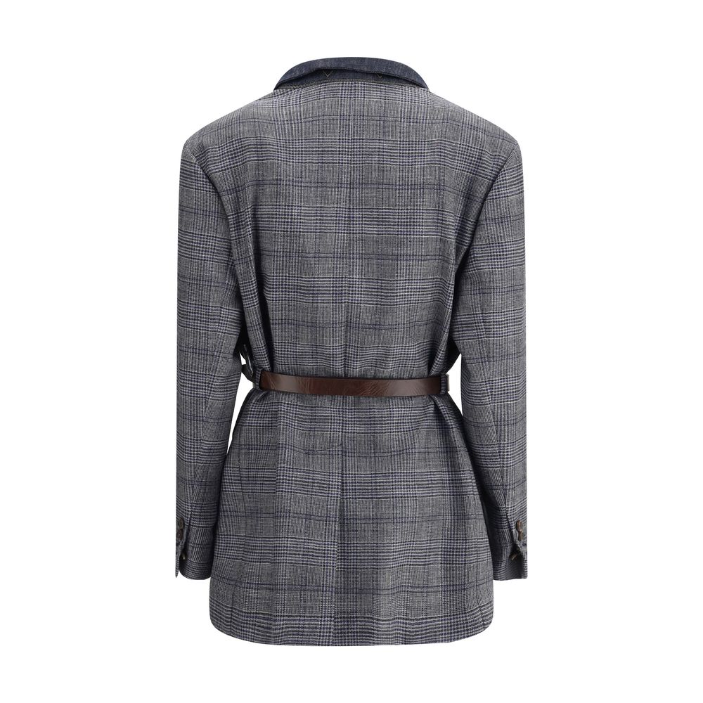 Brunello Cucinelli Prince of Wales Pattern Blazer